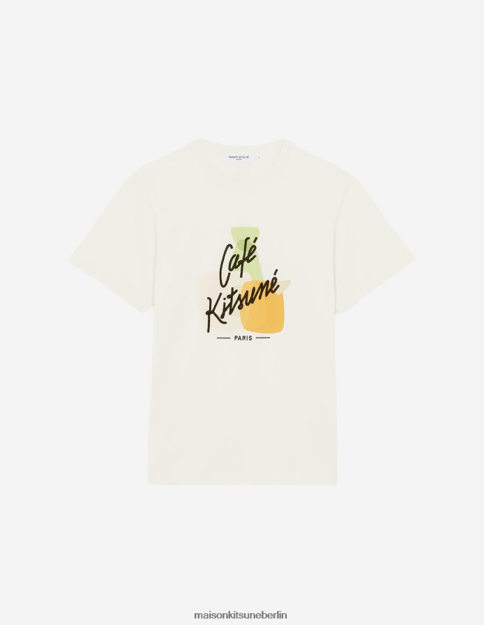 Kleidung V2DHL77 Kokosmilch Männer Klassisches T-Shirt mit Pastellkomposition Maison Kitsune