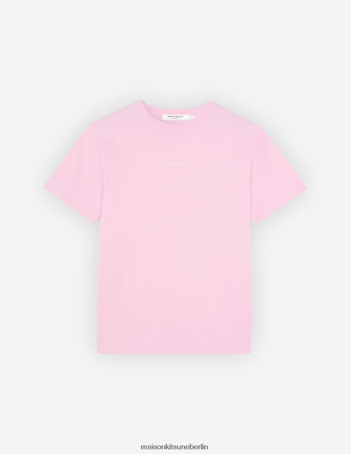 Kleidung V2DHL79 staubige Rose Männer Besticktes, entspanntes T-Shirt Maison Kitsune
