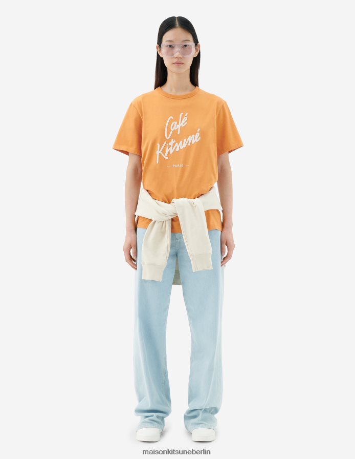 Kleidung V2DHL81 Fuchs Männer Café Kitsune klassisches T-Shirt Maison Kitsune