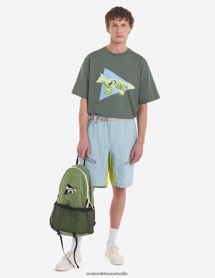 Kleidung V2DHL84 khaki Männer MK X und Wander Dry Baumwoll-T-Shirt 2 Maison Kitsune