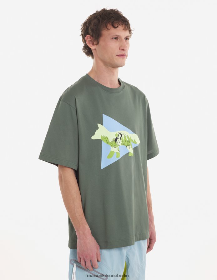 Kleidung V2DHL84 khaki Männer MK X und Wander Dry Baumwoll-T-Shirt 2 Maison Kitsune