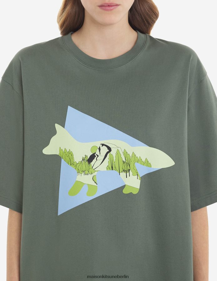 Kleidung V2DHL84 khaki Männer MK X und Wander Dry Baumwoll-T-Shirt 2 Maison Kitsune