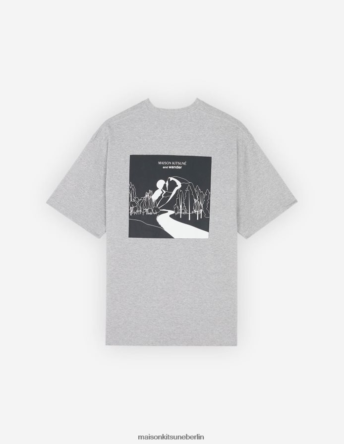 Kleidung V2DHL86 aschgrau Männer MK X und Wander Dry Baumwoll-T-Shirt 1 Maison Kitsune