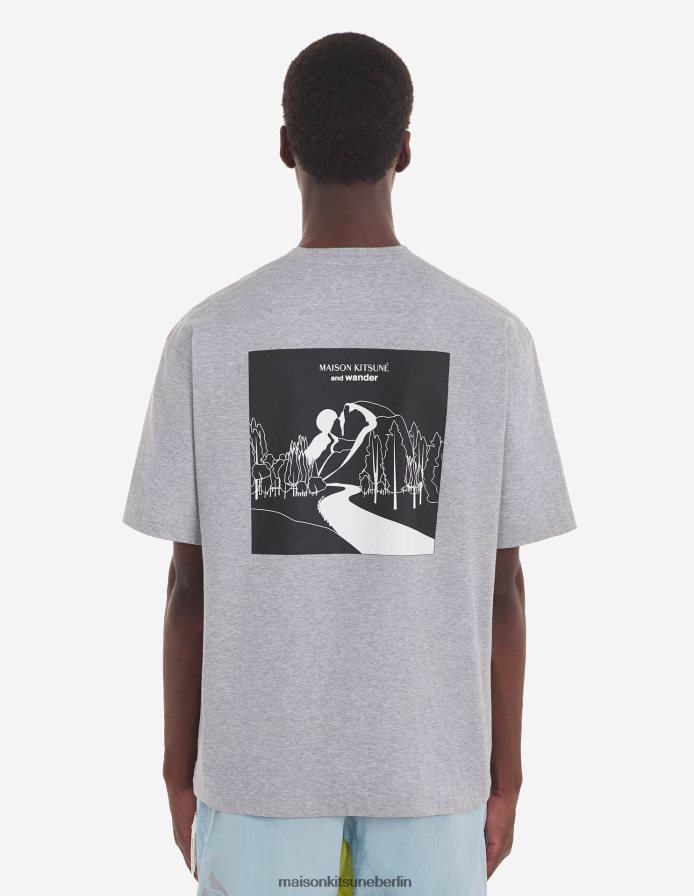 Kleidung V2DHL86 aschgrau Männer MK X und Wander Dry Baumwoll-T-Shirt 1 Maison Kitsune