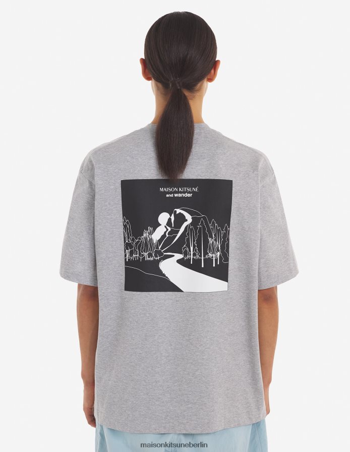 Kleidung V2DHL86 aschgrau Männer MK X und Wander Dry Baumwoll-T-Shirt 1 Maison Kitsune