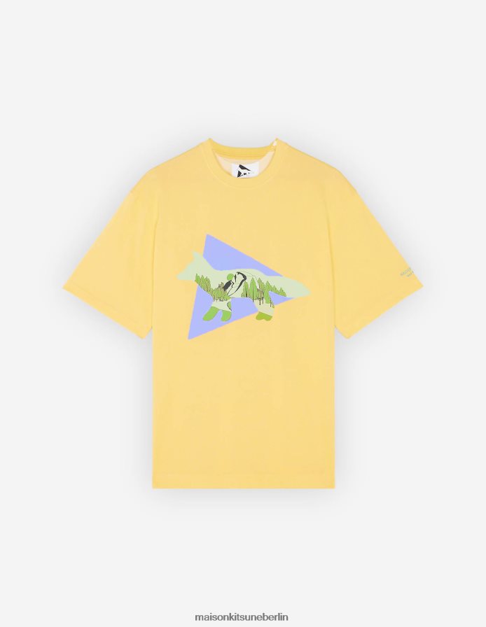 Kleidung V2DHL88 Gelb Männer MK X und Wander Dry Baumwoll-T-Shirt 2 Maison Kitsune