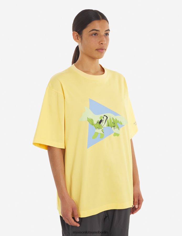 Kleidung V2DHL88 Gelb Männer MK X und Wander Dry Baumwoll-T-Shirt 2 Maison Kitsune