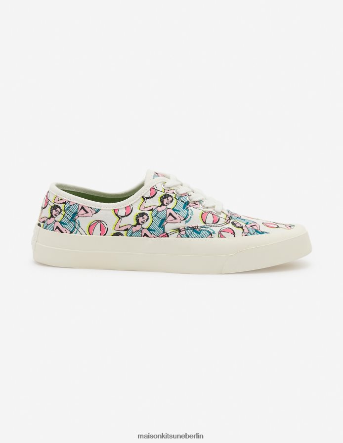 Schuh V2DHL549 Multico-Design unisex Canvas-Schnürsneaker für tanzende Mädchen Maison Kitsune