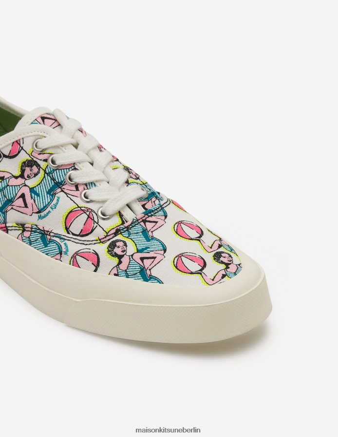 Schuh V2DHL549 Multico-Design unisex Canvas-Schnürsneaker für tanzende Mädchen Maison Kitsune