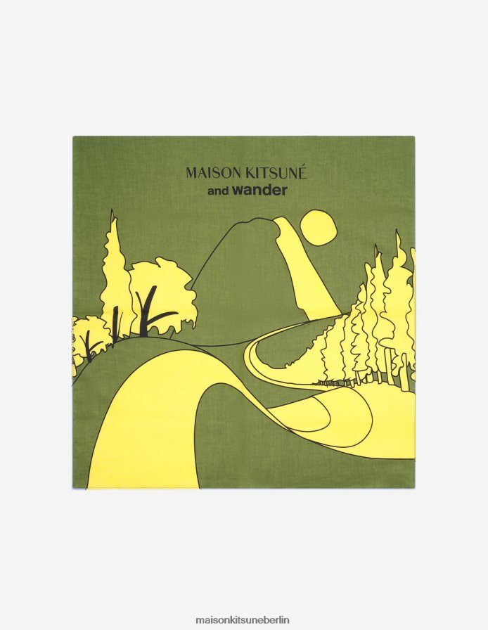 Zubehörteil V2DHL607 khaki unisex mk x und wandern bandana Maison Kitsune