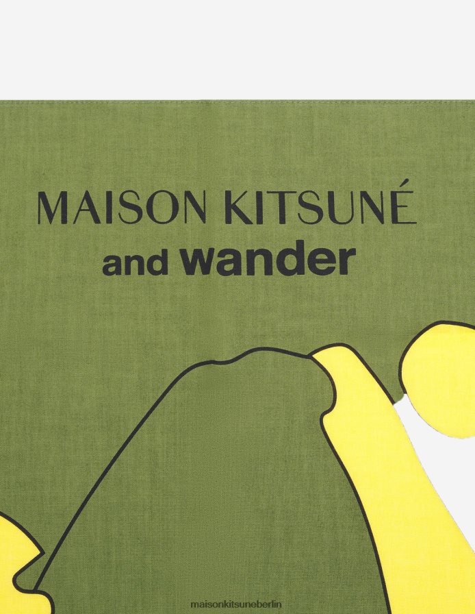 Zubehörteil V2DHL607 khaki unisex mk x und wandern bandana Maison Kitsune