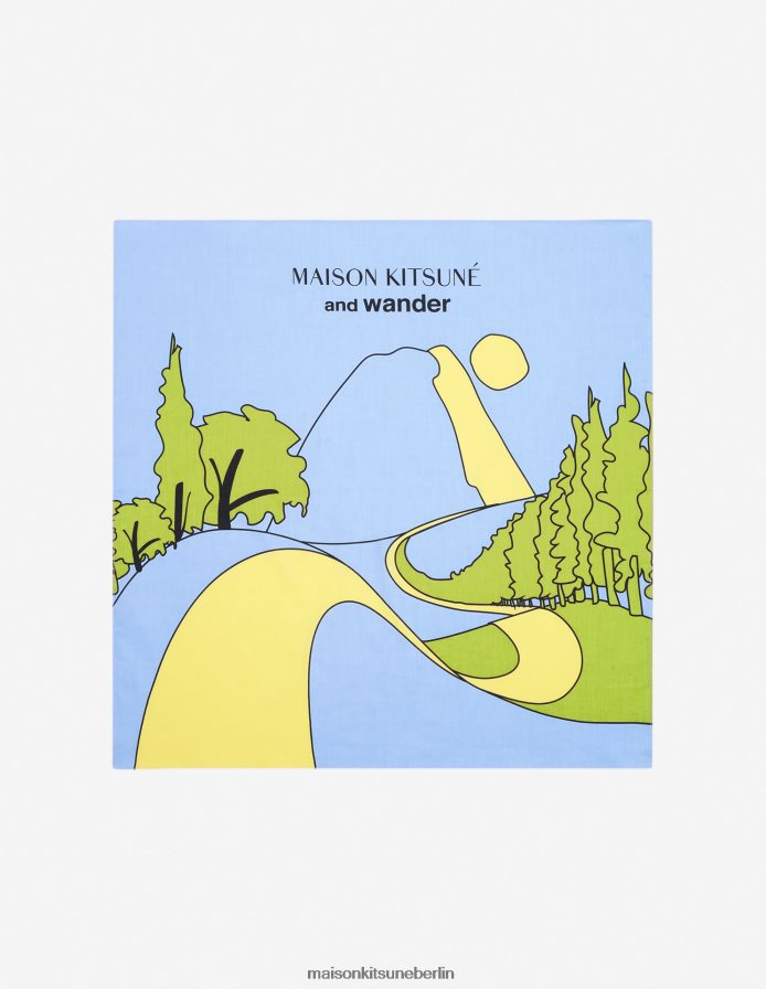 Zubehörteil V2DHL608 Blau unisex mk x und wandern bandana Maison Kitsune
