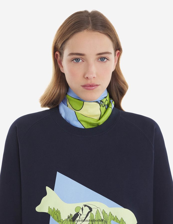Zubehörteil V2DHL608 Blau unisex mk x und wandern bandana Maison Kitsune