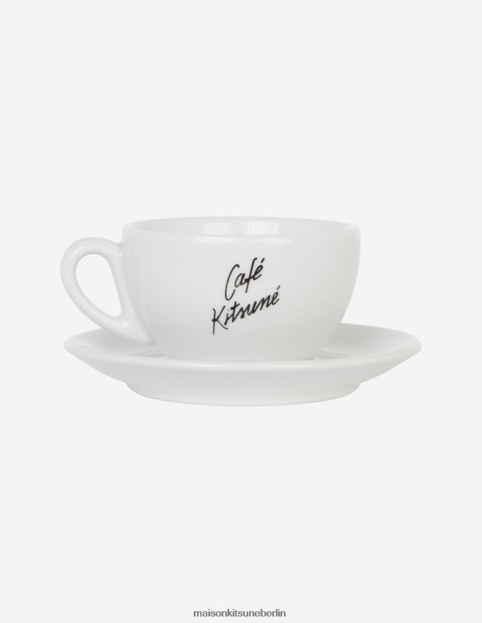 Zubehörteil V2DHL632 Weiß unisex Tasse Untertasse aus Keramik Maison Kitsune
