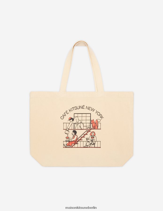 Zubehörteil V2DHL639 Latté unisex Klassische Tragetasche von Cafe New York Maison Kitsune