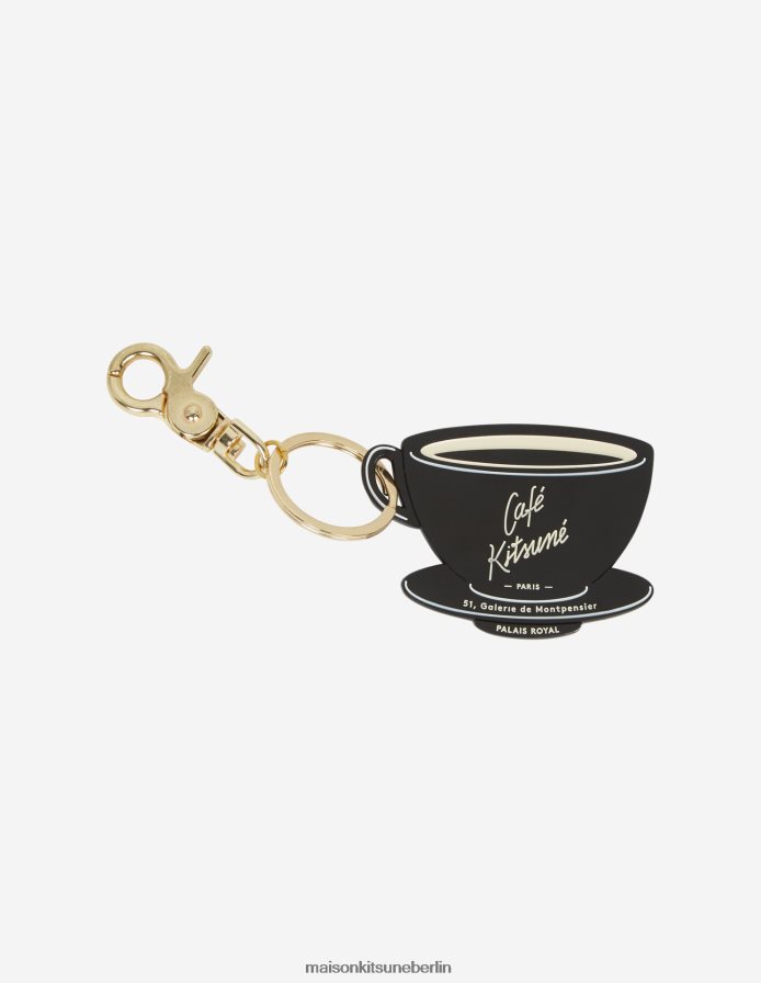 Zubehörteil V2DHL640 Schwarz unisex Schlüsselanhänger Café Kitsune Tasse Maison Kitsune