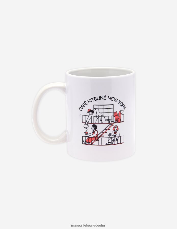 Zubehörteil V2DHL642 Latté unisex Café New York Tasse Maison Kitsune