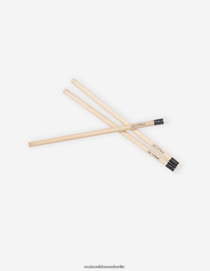 Zubehörteil V2DHL650 keine Farbe unisex Packung mit 3 Bleistiften Café Kitsune Maison Kitsune