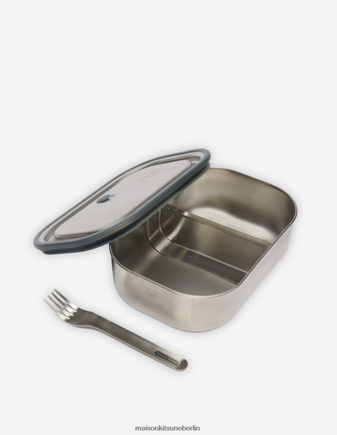 Zubehörteil V2DHL653 orange unisex Lunchbox aus Edelstahl groß Maison Kitsune