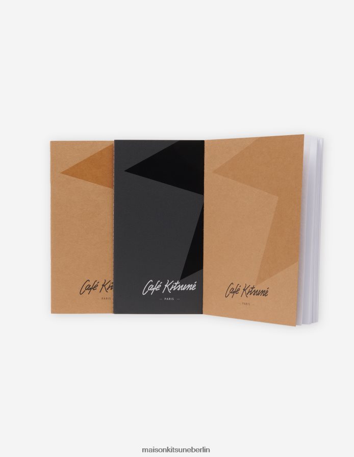 Zubehörteil V2DHL659 keine Farbe unisex Notizbücher aus Kraftpapier, 3er-Set Maison Kitsune