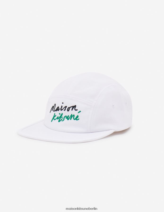 Zubehörteil V2DHL564 Weiß unisex Mini-Handschrift 5p-Kappe Maison Kitsune