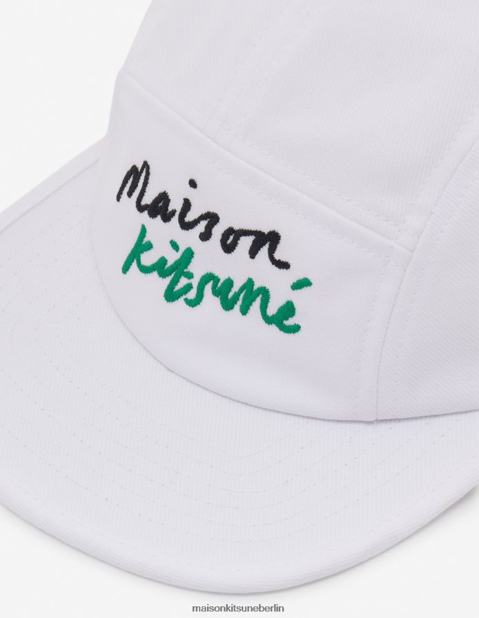 Zubehörteil V2DHL564 Weiß unisex Mini-Handschrift 5p-Kappe Maison Kitsune