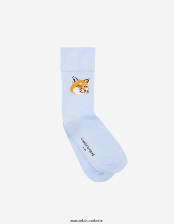 Zubehörteil V2DHL579 hellblau unisex Fuchskopfsocken Maison Kitsune