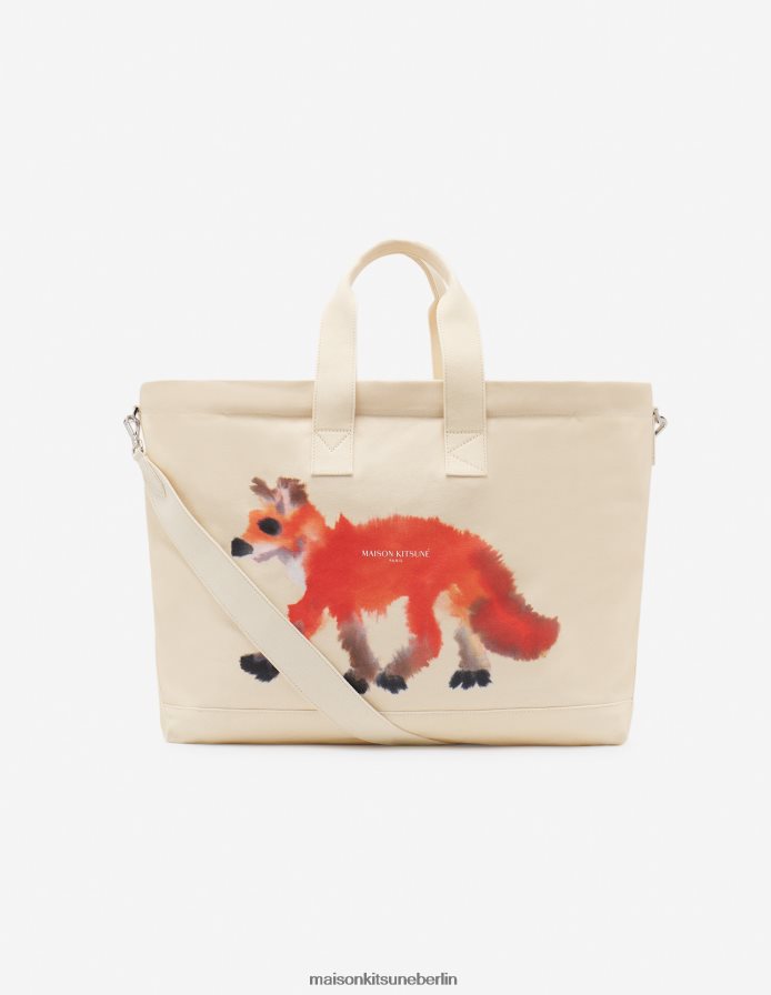 Zubehörteil V2DHL518 naturfarben unisex mk x rop van mierlo fox e/w tote Maison Kitsune