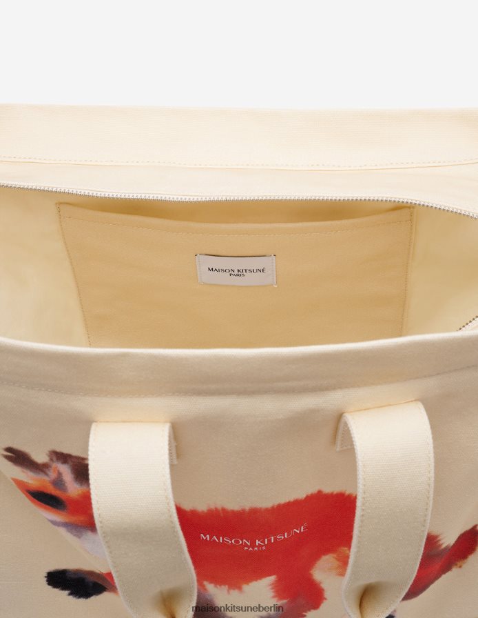 Zubehörteil V2DHL518 naturfarben unisex mk x rop van mierlo fox e/w tote Maison Kitsune
