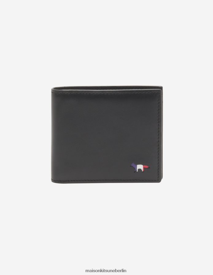 Zubehörteil V2DHL519 Schwarz unisex Kompakte, dreifarbige Fuchs-Geldbörse Maison Kitsune