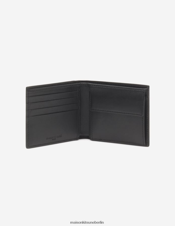 Zubehörteil V2DHL519 Schwarz unisex Kompakte, dreifarbige Fuchs-Geldbörse Maison Kitsune