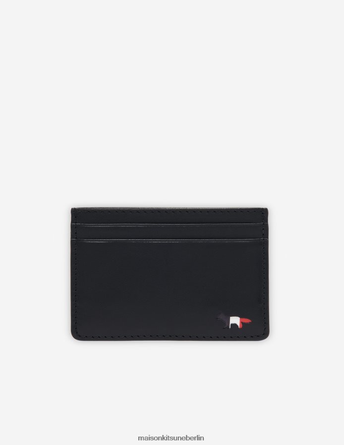 Zubehörteil V2DHL520 Schwarz unisex Dreifarbiger Fuchs-Kartenhalter Maison Kitsune