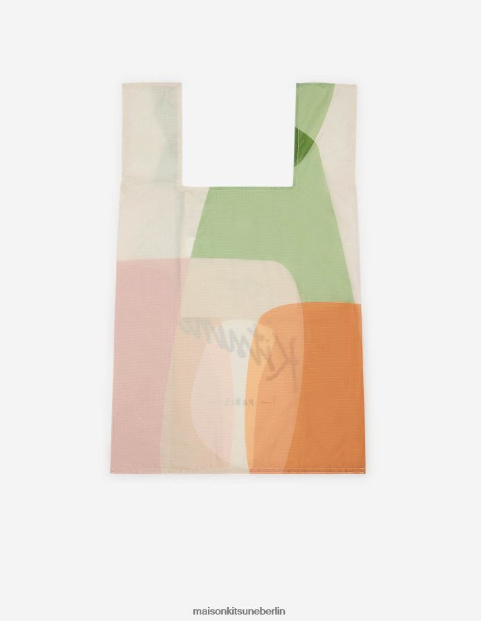 Zubehörteil V2DHL524 Multico-Design unisex Café-Ripstop-Shopper-Tasche Maison Kitsune