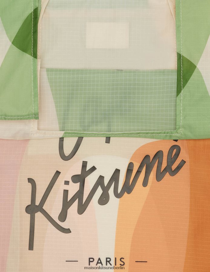 Zubehörteil V2DHL524 Multico-Design unisex Café-Ripstop-Shopper-Tasche Maison Kitsune