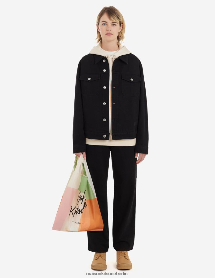 Zubehörteil V2DHL524 Multico-Design unisex Café-Ripstop-Shopper-Tasche Maison Kitsune