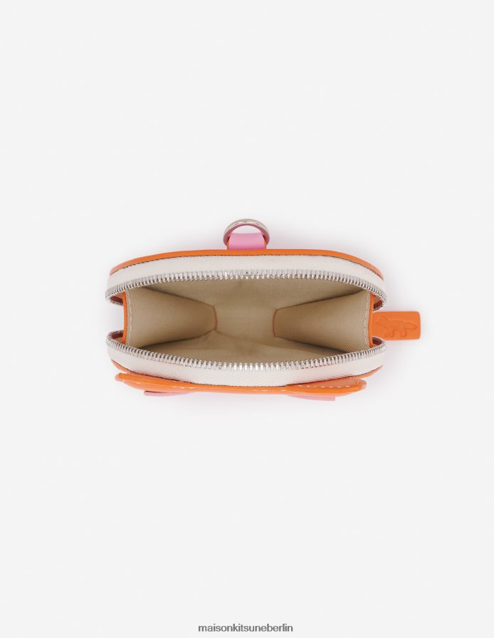 Zubehörteil V2DHL526 Neon orange unisex Fuchshals-Geldbörse Maison Kitsune