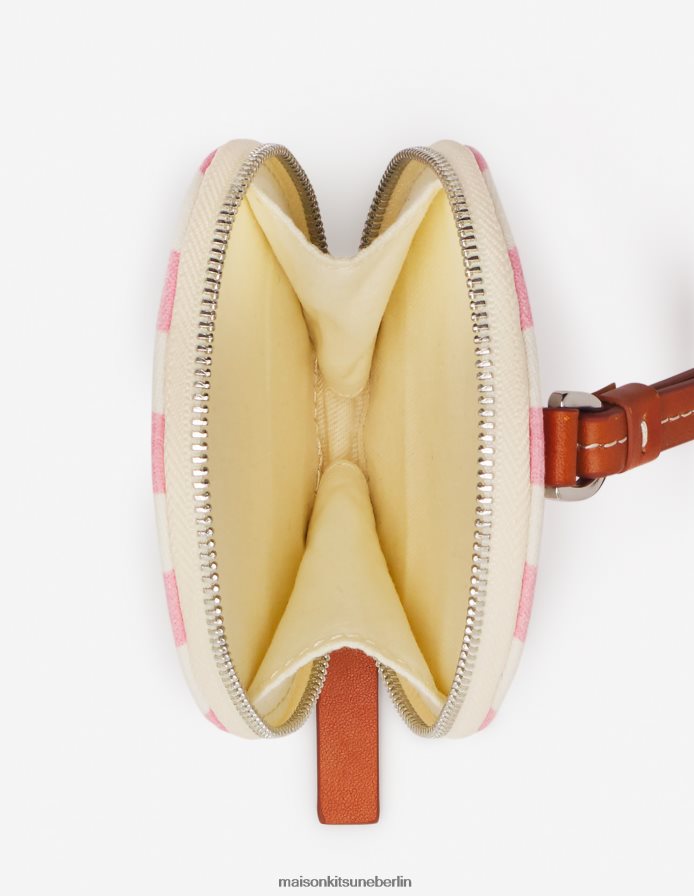 Zubehörteil V2DHL527 Erdbeerstreifen unisex Runde Geldbörsenhalskette mit Streifen am Pool Maison Kitsune