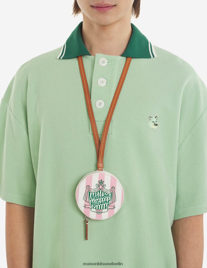 Zubehörteil V2DHL527 Erdbeerstreifen unisex Runde Geldbörsenhalskette mit Streifen am Pool Maison Kitsune