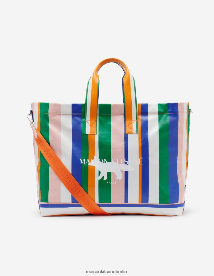 Zubehörteil V2DHL531 weiße Streifen unisex Gestreifte E/W-Tasche Maison Kitsune