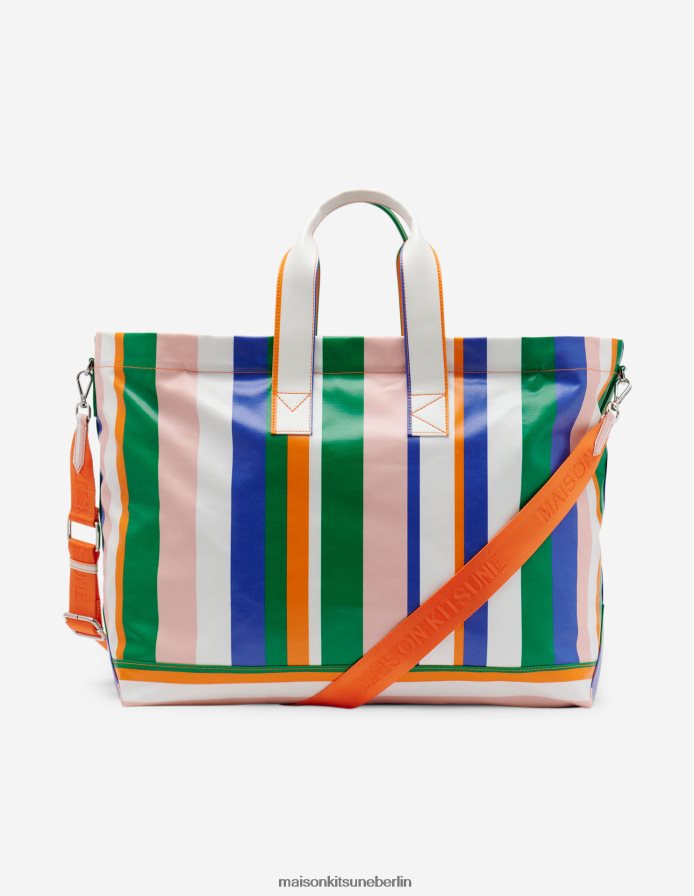 Zubehörteil V2DHL531 weiße Streifen unisex Gestreifte E/W-Tasche Maison Kitsune