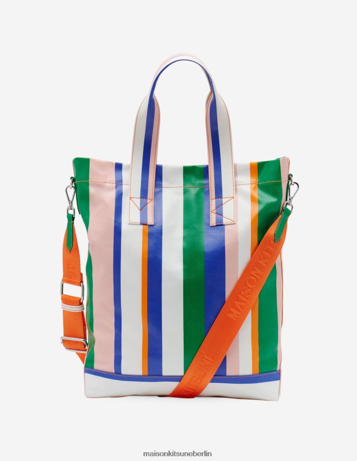 Zubehörteil V2DHL532 weiße Streifen unisex Gestreifte Tragetasche ohne Tasche Maison Kitsune