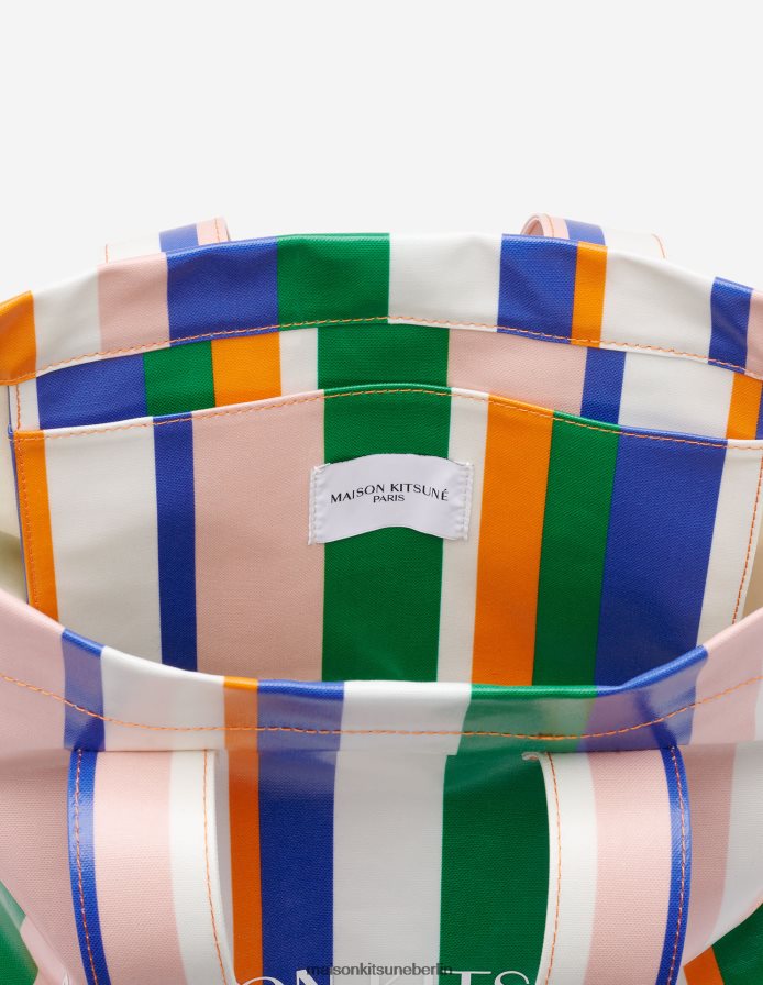 Zubehörteil V2DHL532 weiße Streifen unisex Gestreifte Tragetasche ohne Tasche Maison Kitsune