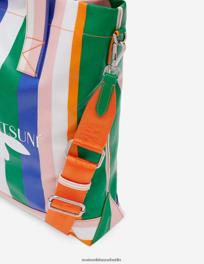 Zubehörteil V2DHL532 weiße Streifen unisex Gestreifte Tragetasche ohne Tasche Maison Kitsune