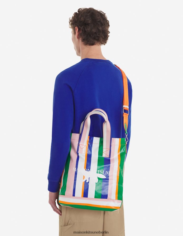 Zubehörteil V2DHL532 weiße Streifen unisex Gestreifte Tragetasche ohne Tasche Maison Kitsune