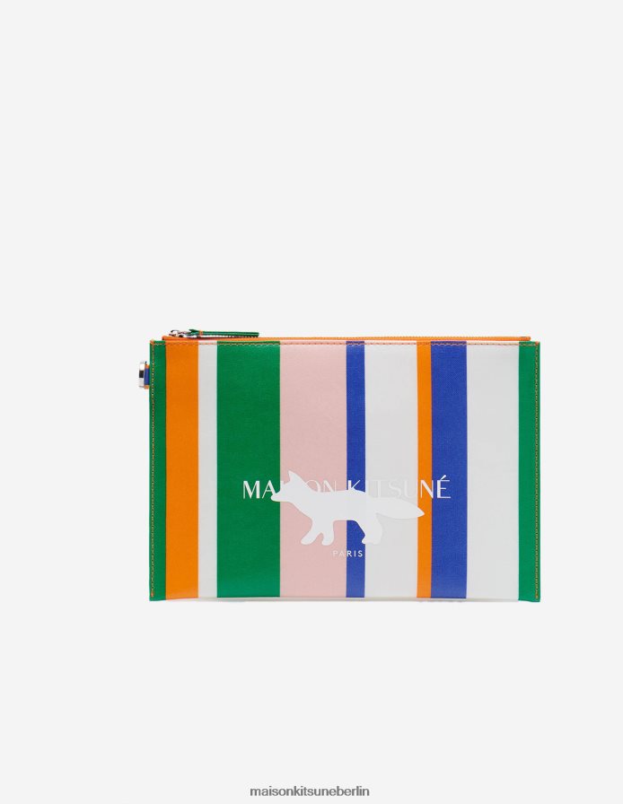 Zubehörteil V2DHL537 weiße Streifen unisex Streifenbeutel Maison Kitsune