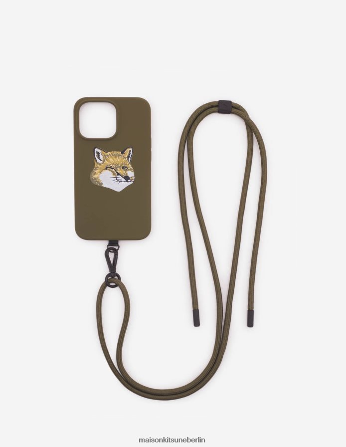Zubehörteil V2DHL595 Khakigrau unisex Fox Head Sling Case für i14 Pro Khakigrau Maison Kitsune