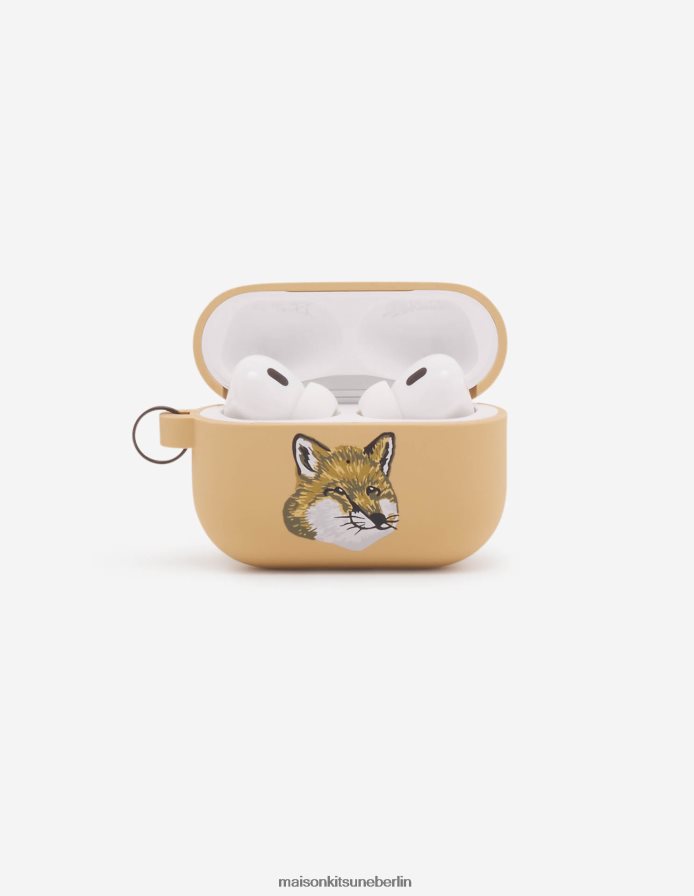 Zubehörteil V2DHL601 Beige unisex Fox Head Karabinerhülle für Airpods Pro 2 Beige Maison Kitsune
