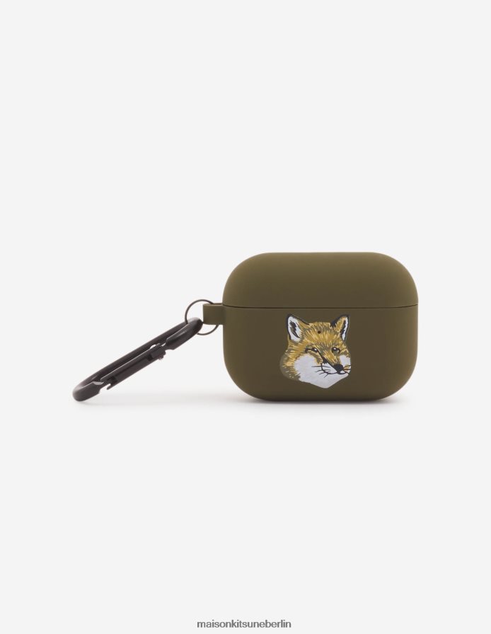 Zubehörteil V2DHL604 Khakigrau unisex Fox Head Karabinerhülle für Airpods Pro 2 Khaki Maison Kitsune
