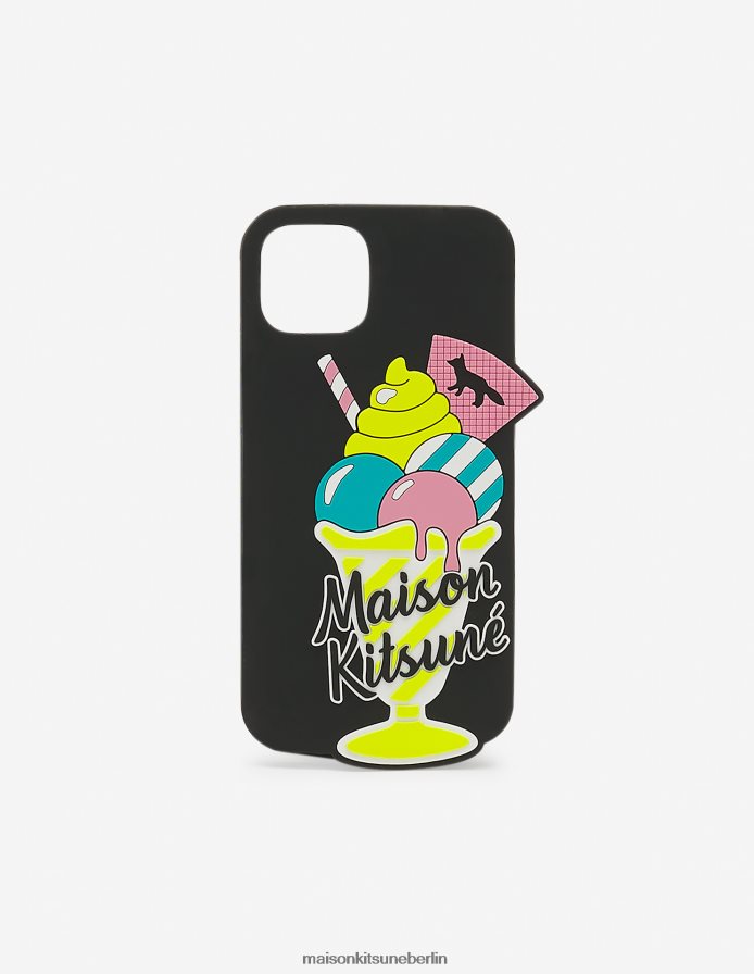 Zubehörteil V2DHL605 Schwarz unisex Eisbecher-Telefonhülle Maison Kitsune